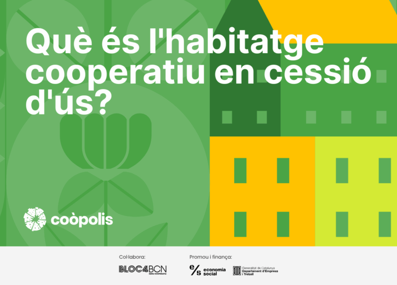 Cartell de l'activitat L'ABC de habitatge cooperatiu en cessió d'ús: primeres passes - gener