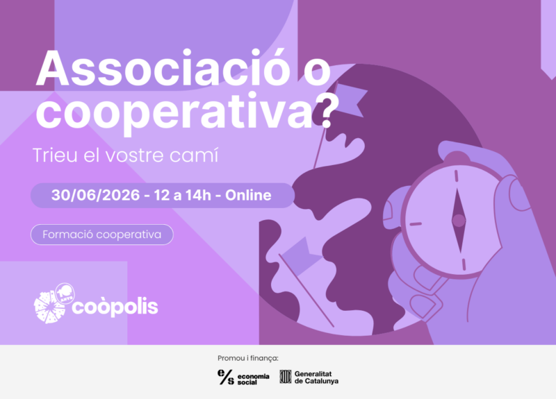 Cartell de l'activitat Introducció al cooperativisme i l'ESS a la Bordeta - octubre
